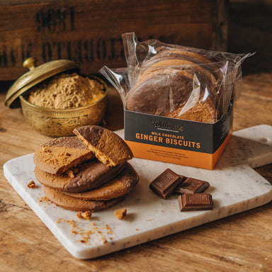 Luxury Milk Chocolate Ginger Biscuits from Williams Handbaked