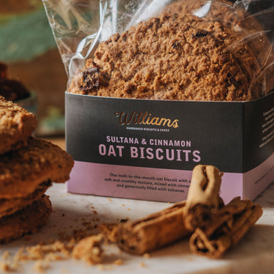 Luxury Sultana & Cinnamon Oat Biscuits from Williams Handbaked