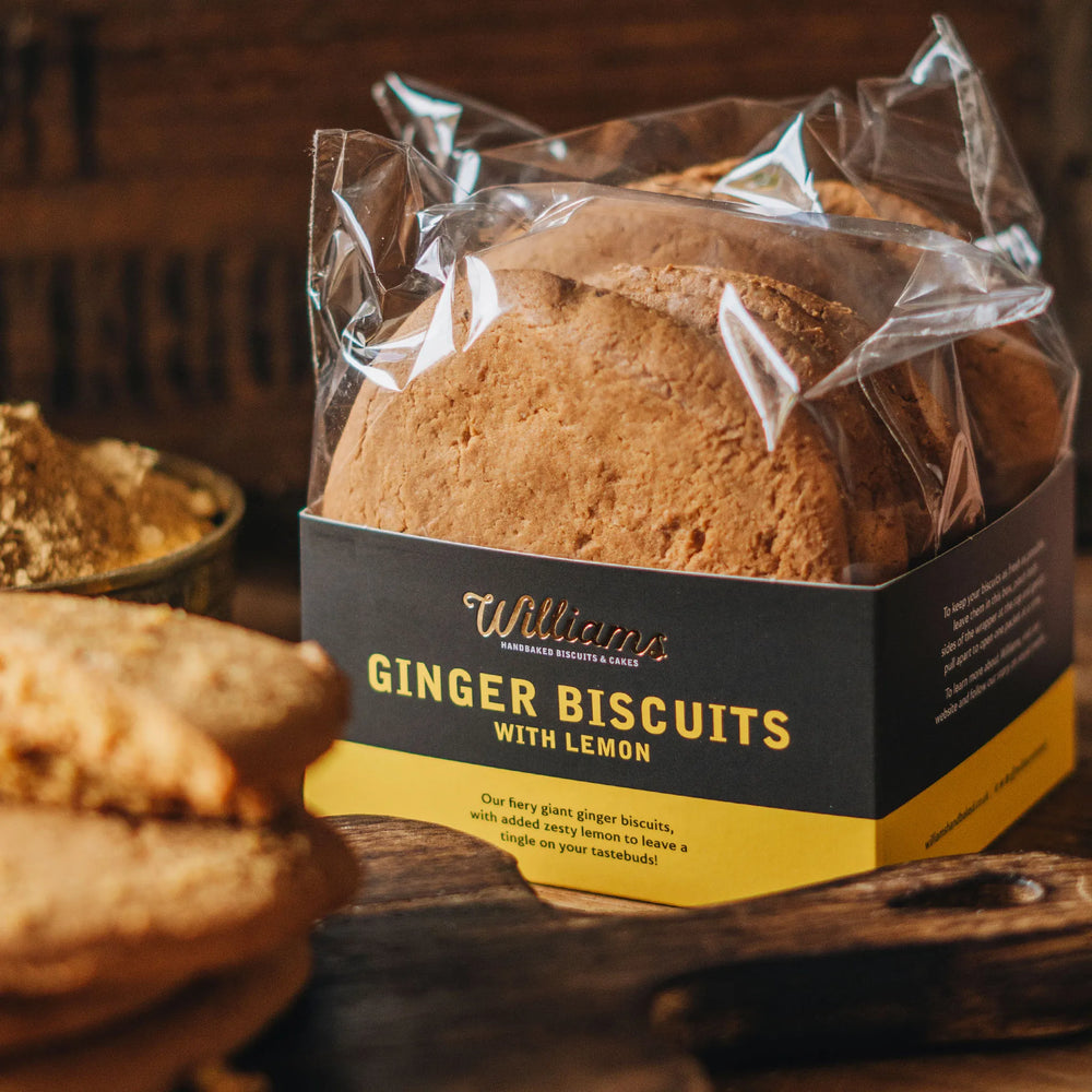 Luxury Ginger Biscuits with Lemon from Williams Handbaked Close Up