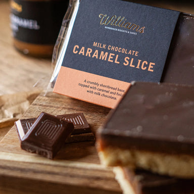 Milk Chocolate Caramel Slice from Williams Handbaked Close Up