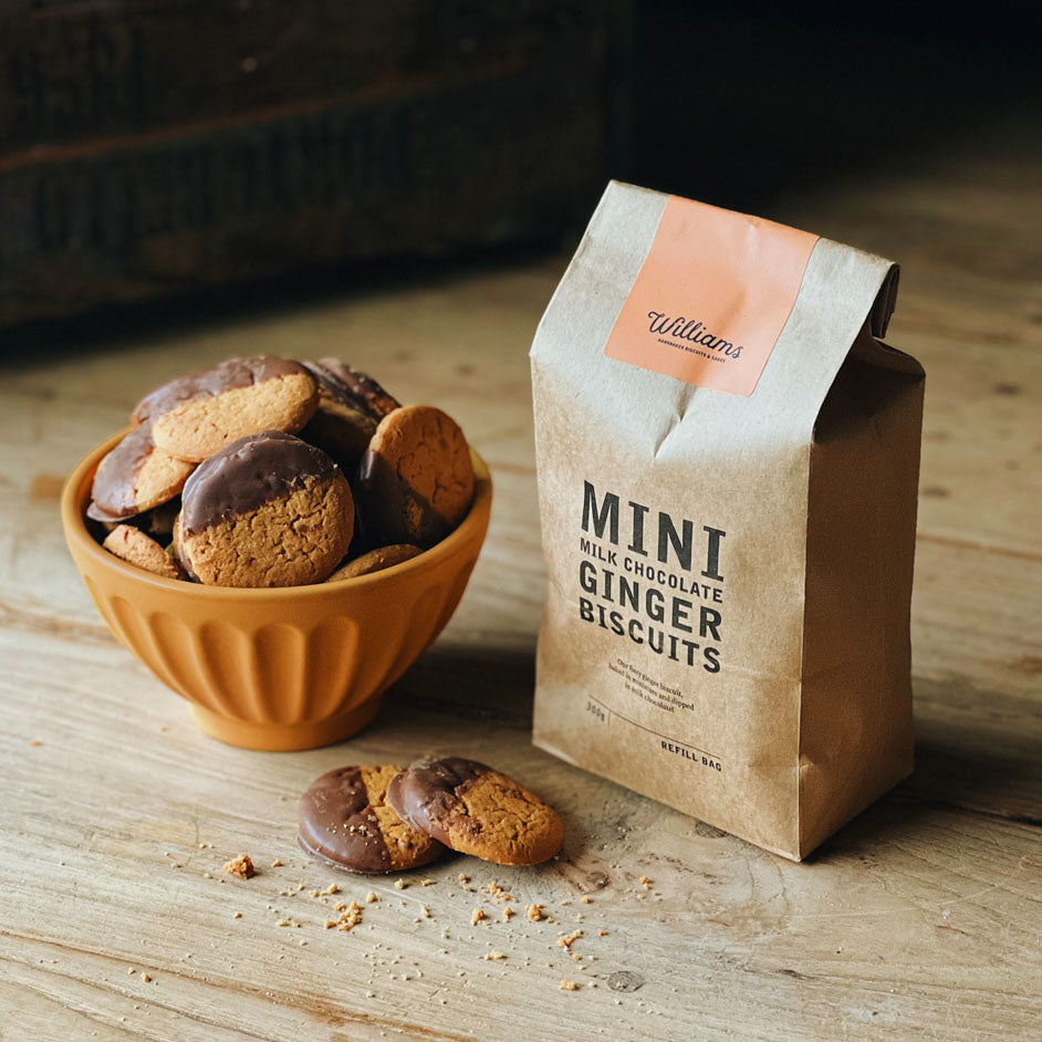 Mini Milk Chocolate Ginger Biscuits Refill Bag