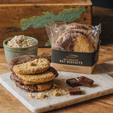 Luxury Milk Chocolate Oat Biscuits from Williams Handbaked