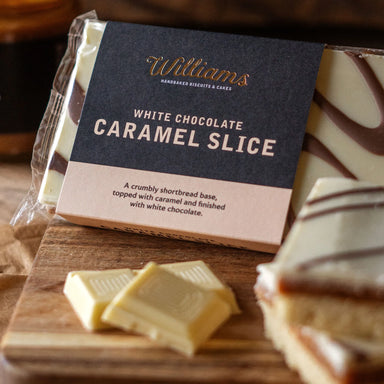 White Chocolate Caramel Slice from Williams Handbaked Close Up